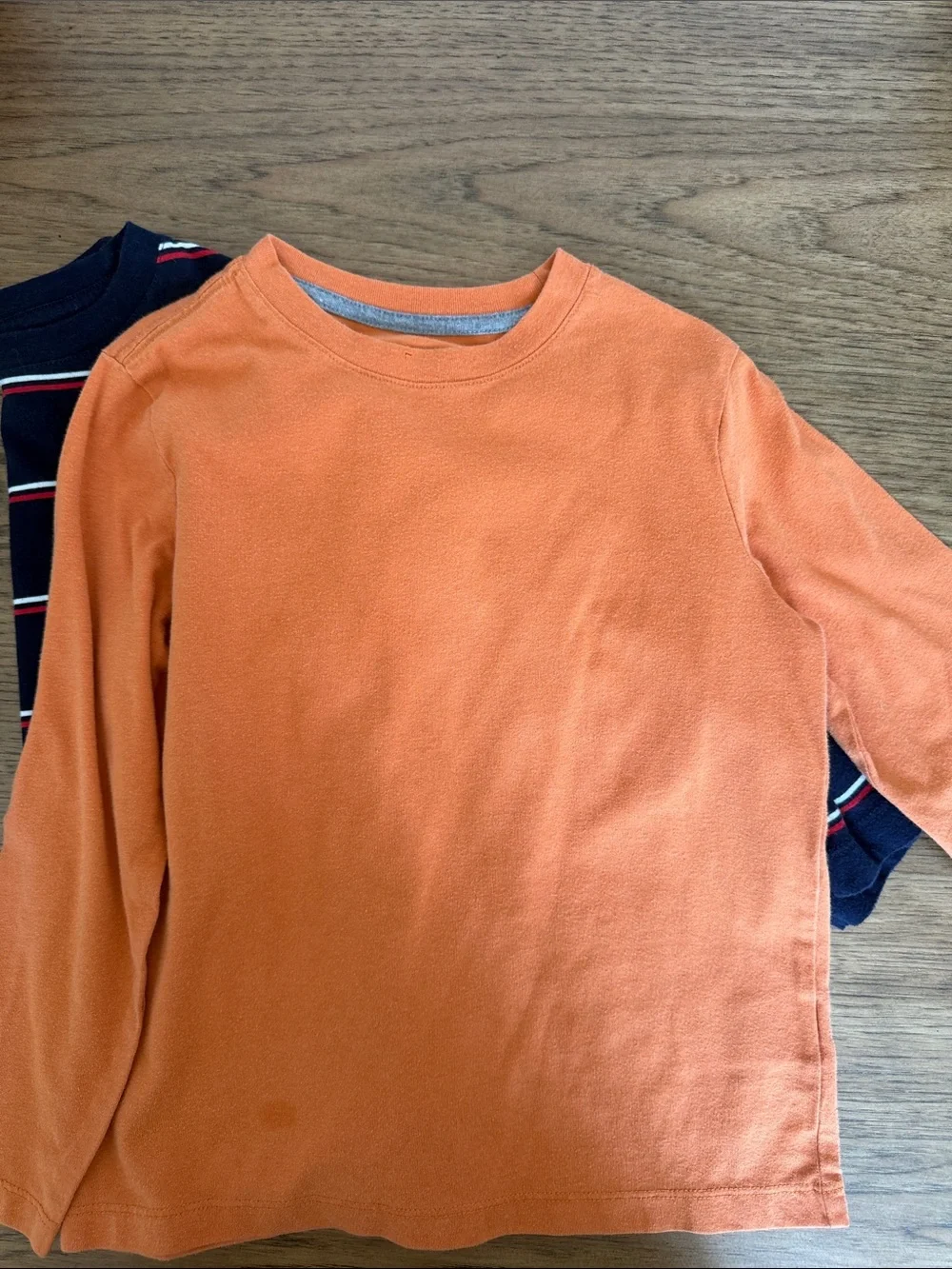 Old Navy Kids Long Sleeve Tees Cream, Navy & Gold Striped Long Sleeve Tee